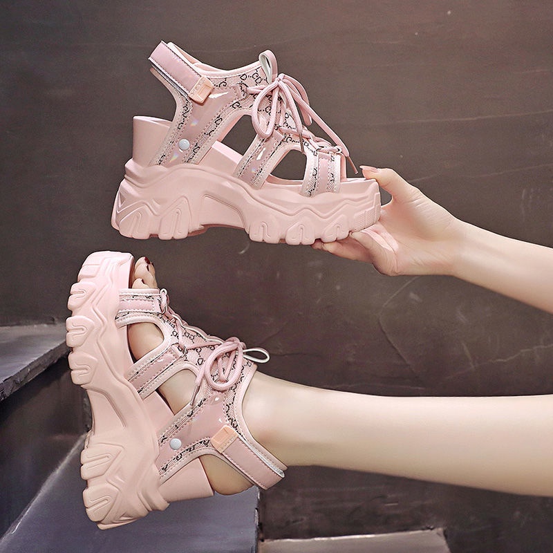 Giày Sandal Thể Thao Đế Dày Tăng Chiều Cao 2022 Thời Trang Mùa Hè Mới Cho Nữ
