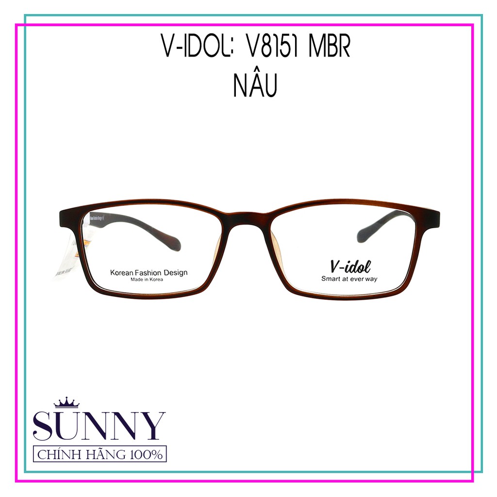 V8151 gọng kính V-idol chính hãng, thiết kế dễ đeo bảo vệ mắt