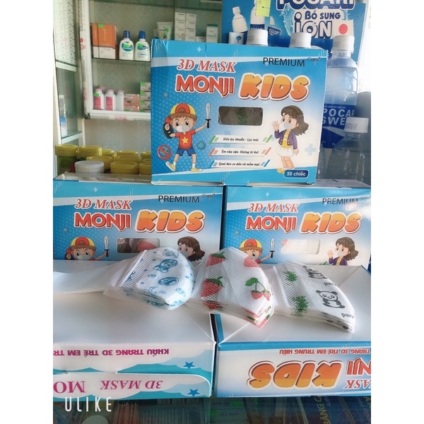 Khẩu trang 3D mask trẻ em , Khẩu trang em bé hộp 50 cái