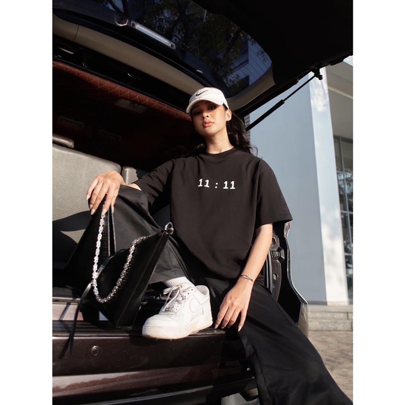 Áo Thun Xanh Lá in Pet LA 11:11 YOUNG GREEN tay lỡ form rộng unisex,Áo phông xanh lá nam nữ Cotton phong cách Ulzzang