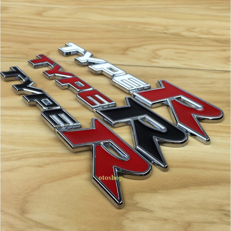 Tem chữ Type R trang trí xe