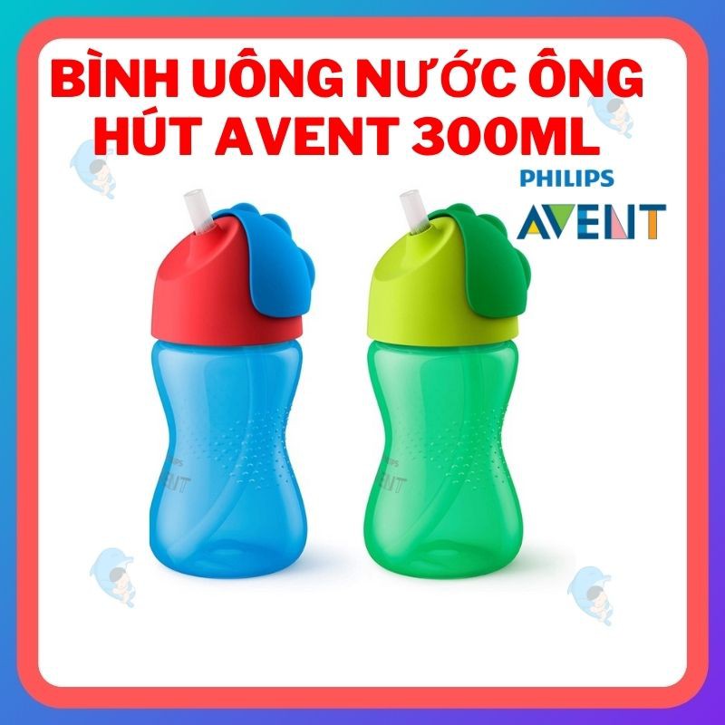 Bình Uống Nước Có Ống Hút Avent, Dốc Ngược Không Chảy Nước Không BPA Cho Bé Uống Nước, Sữa, Nước Trái Cây 200ml/300ml