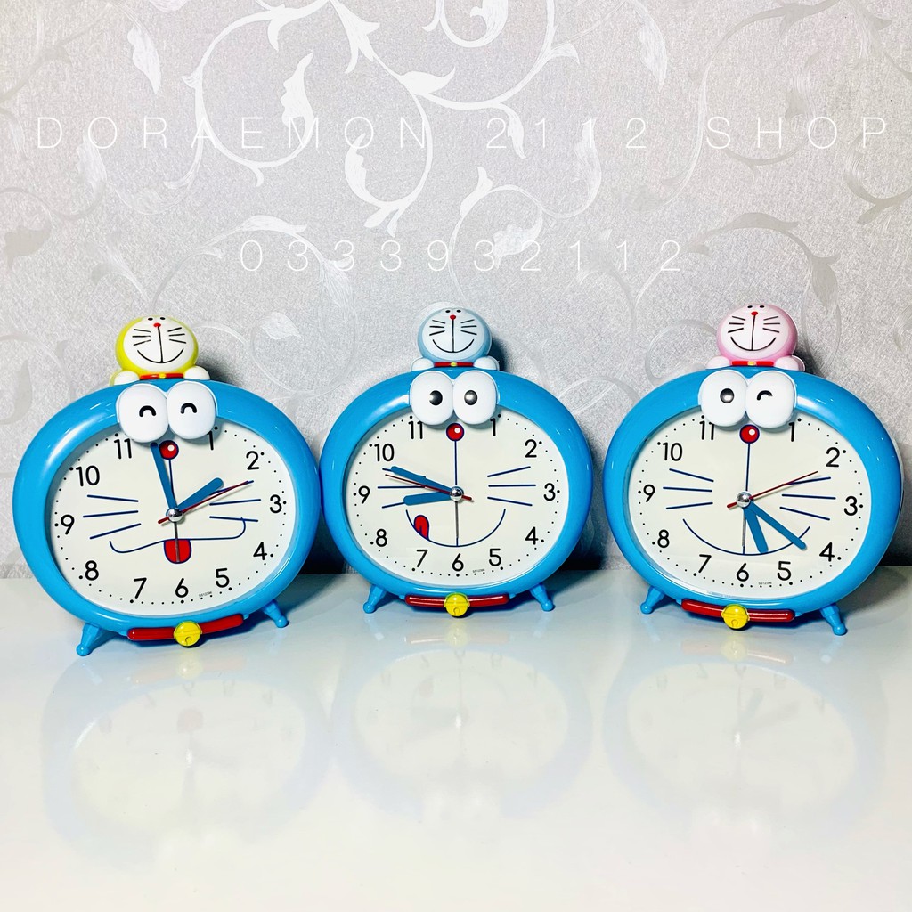 ĐỒNG HỒ BÁO THỨC ĐỂ BÀN DORAEMON và DORA MINI đáng iu đường kính 14cm