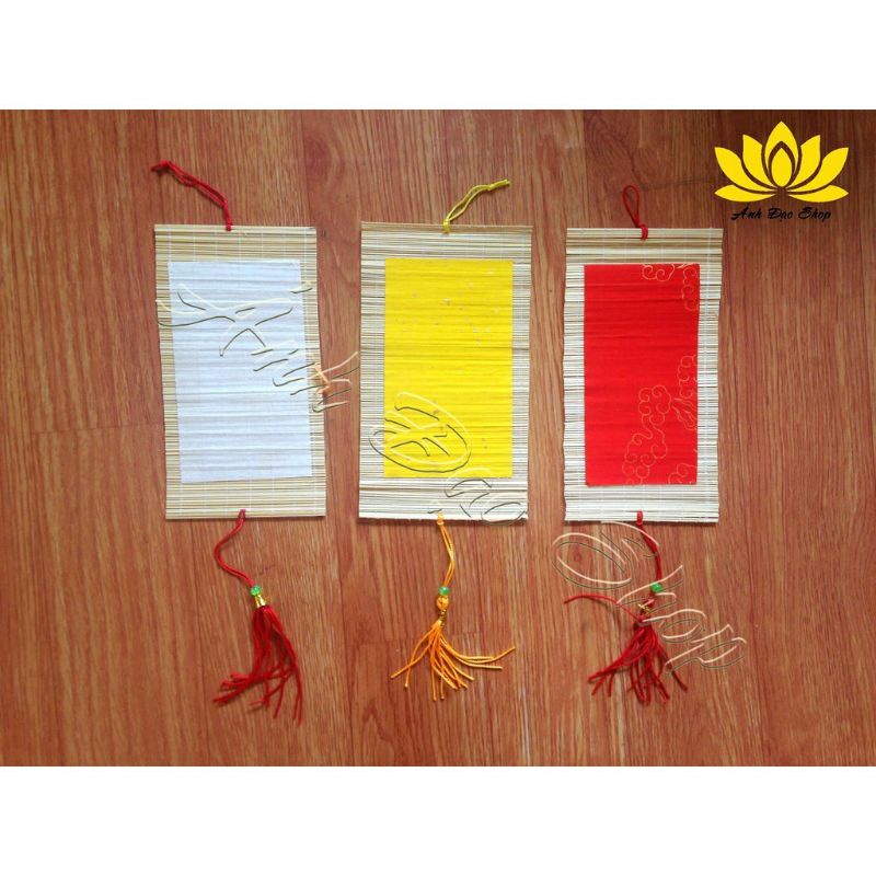 Combo 10 phôi mành tre mini để viết thư pháp