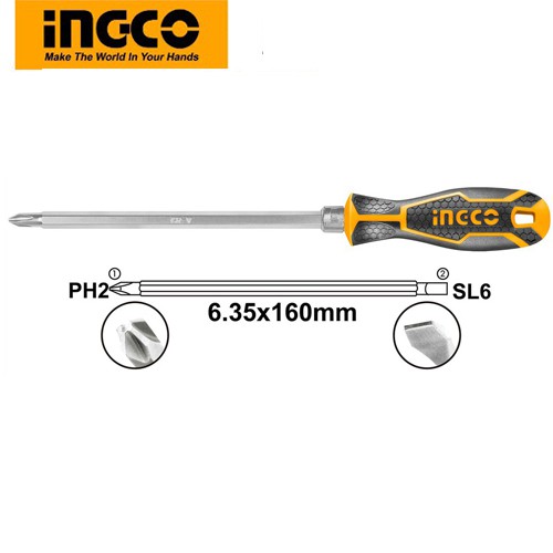 Tua vít 2 đầu 160mm Ingco AKISD0201