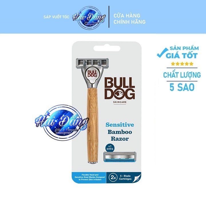 [ Chính Hãng UK ] Dao cạo râu cho da nhạy cảm Bulldog Sensitive Bamboo Razor