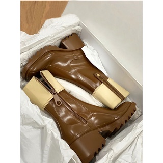 Giày Bốt Martin Mũi Tròn Phong Cách Anh Quốc Cổ Điển Thời Trang Xuân Thu Mới 2024 Dành Cho Bạn Nữ