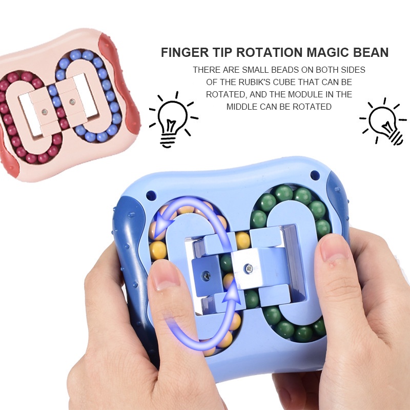 Đồ chơi - Bộ xoay bi đồ chơi giáo dục phát triển trí thông minh khối rubik magic bean beans đẩy hạt tròn #ĐỒCHƠI