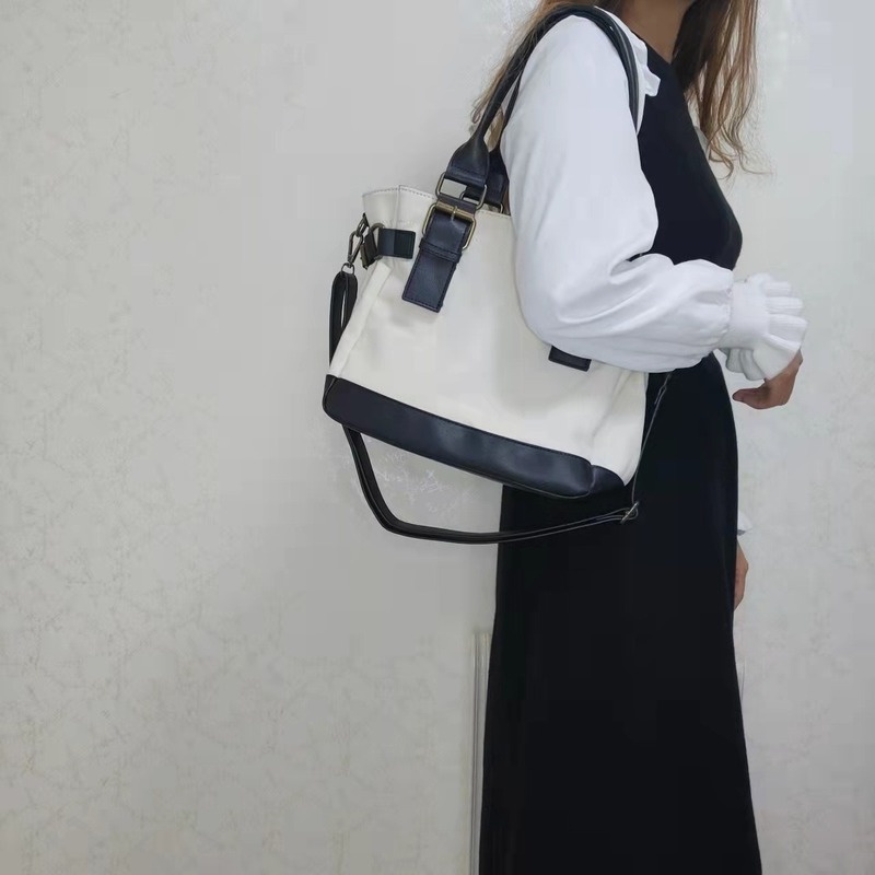 Túi Xách Vải canvas Phối Da Thời Trang GYLXB360