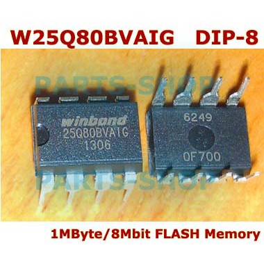 Bộ Nhớ Flash W25Q80 W25Q80Bvaig 1 Mbyte 8 Mbit 25q80 Dip-8 Dip8