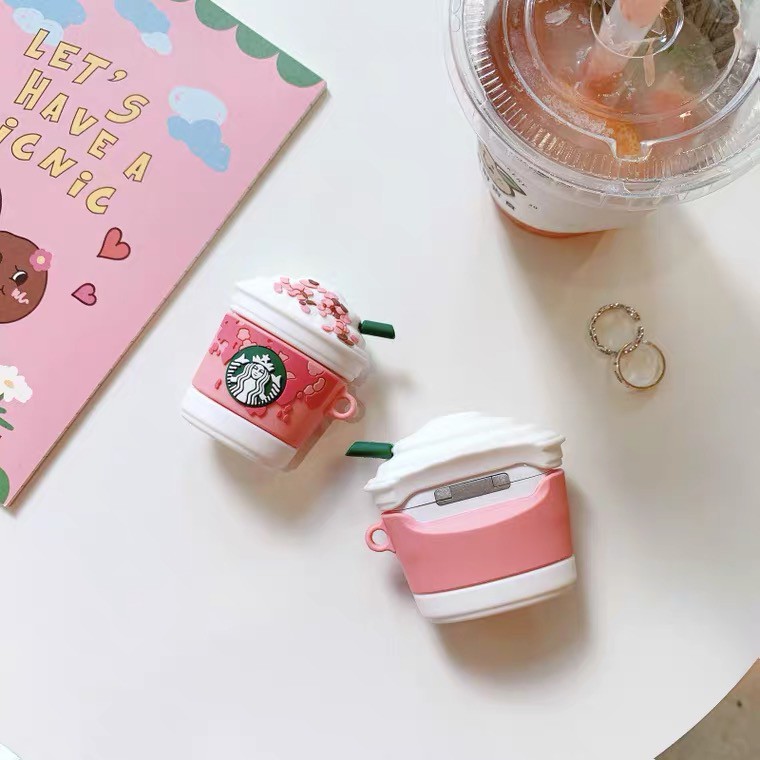 Vỏ bảo vệ hộp đựng tai nghe không dây Airpods 1 / 2 họa tiết xinh xắn