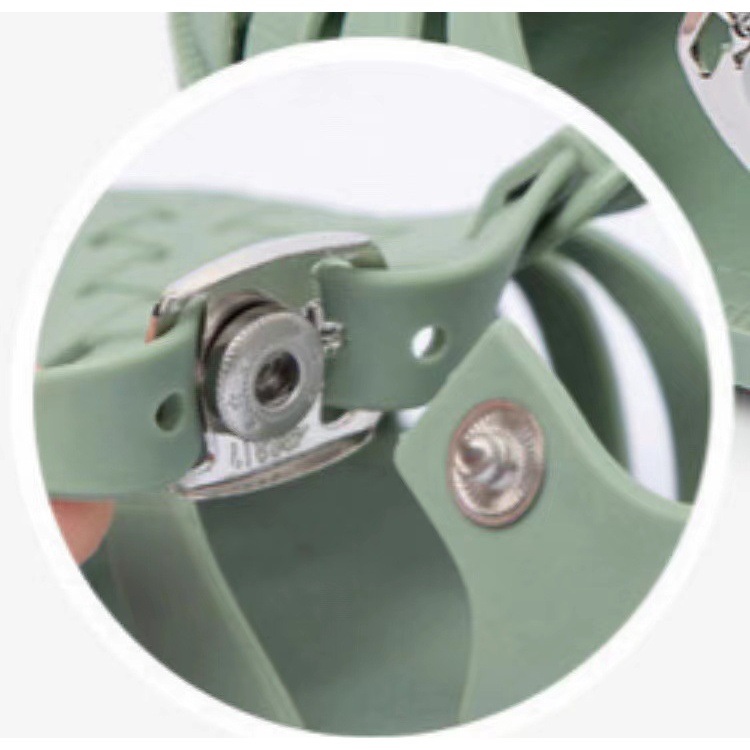 Sandal AYUER mũi tròn đế bằng chất liệu PVC thời trang mùa hè năng động dành cho nữ