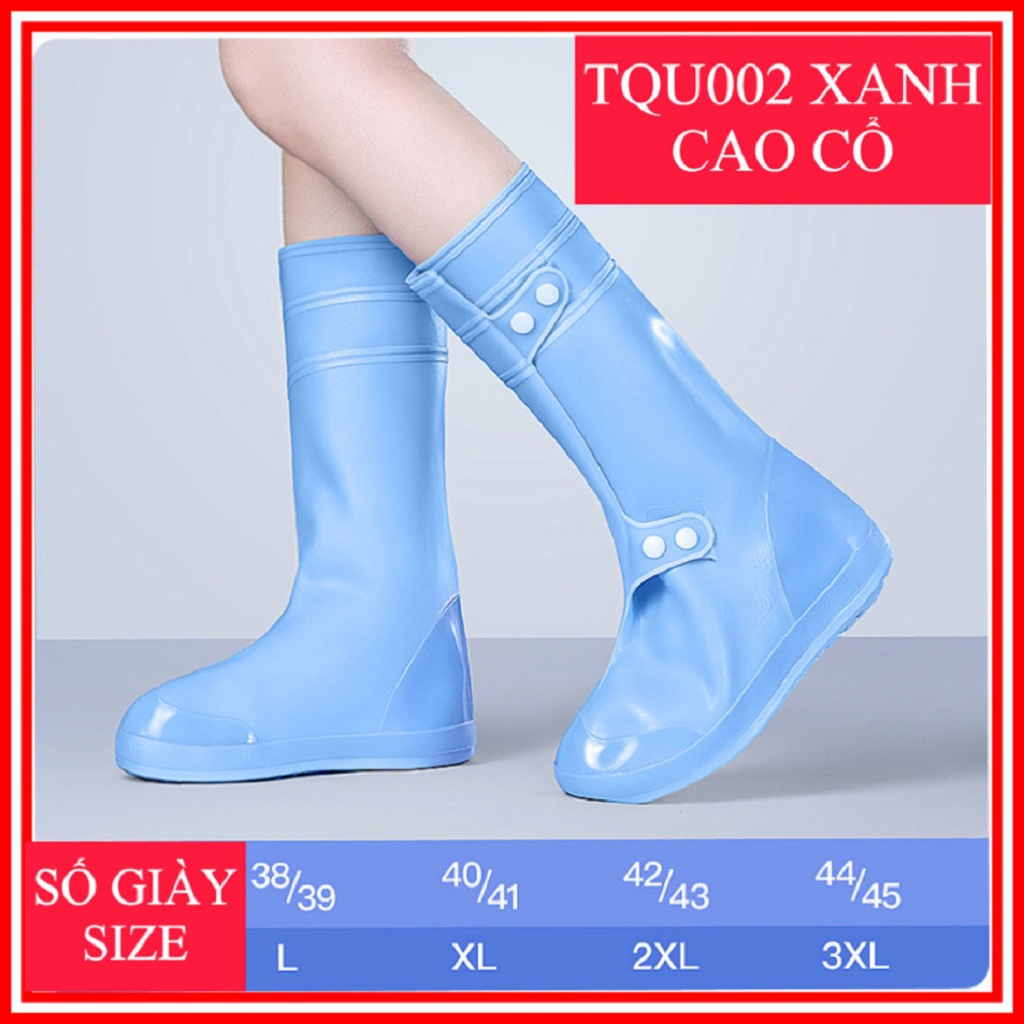 Ủng Đi Mưa Silicon Thời Trang, Bọc Giày Dép Đi Mưa Bằng Ủng Cao Su Chống Trơn Trượt Cao Cấp