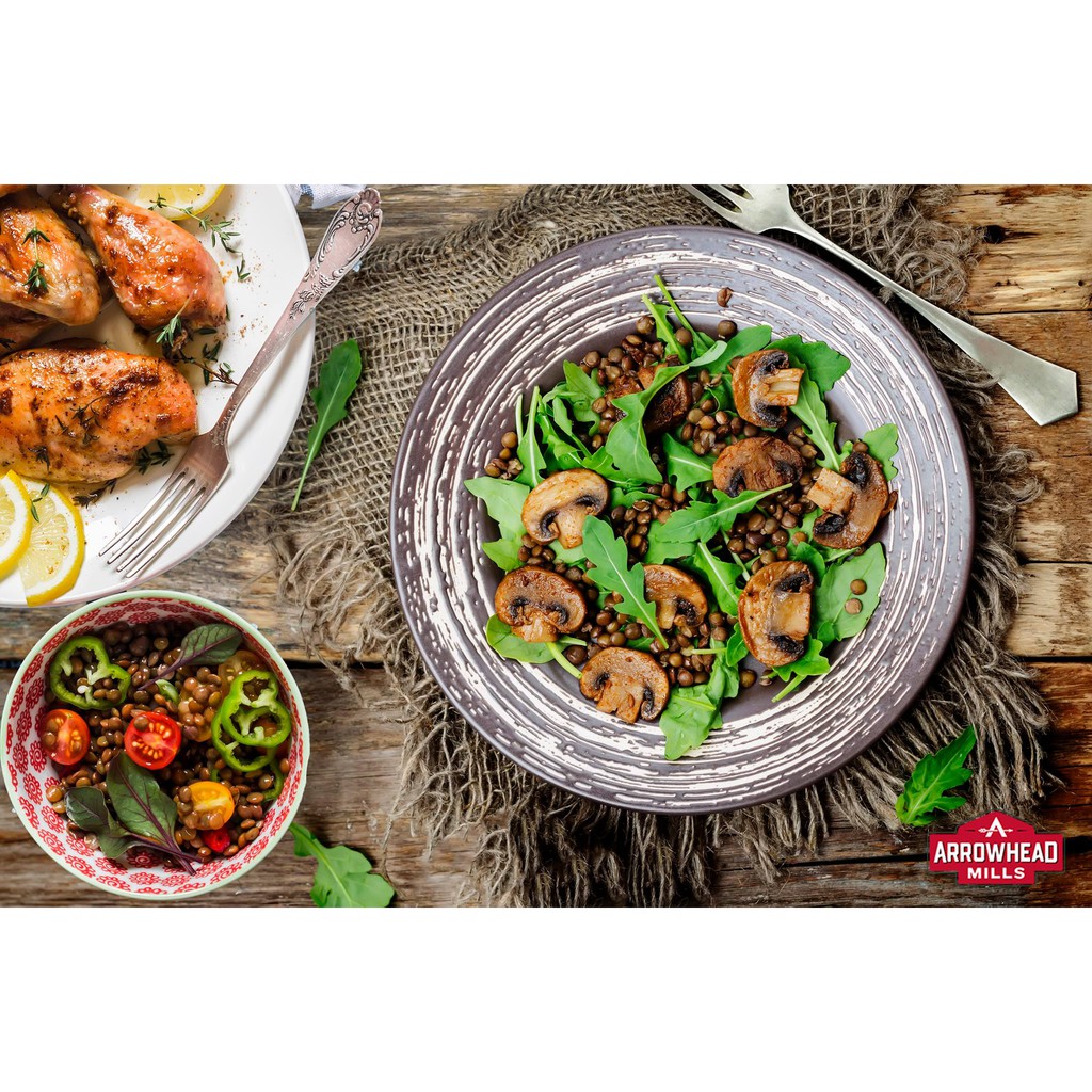 Đậu Lăng Xanh Hữu Cơ Arrowhead Mills Organic Green Lentils 453g