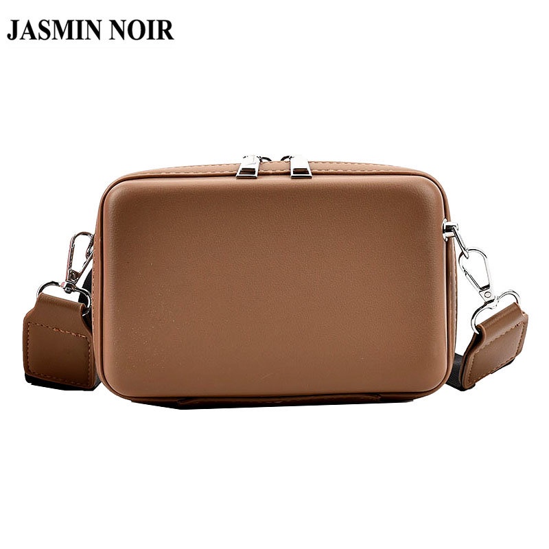 Túi đeo chéo JASMIN NOIR da PU kiểu dáng vuông phong cách cổ điển đơn giản dành cho nữ
