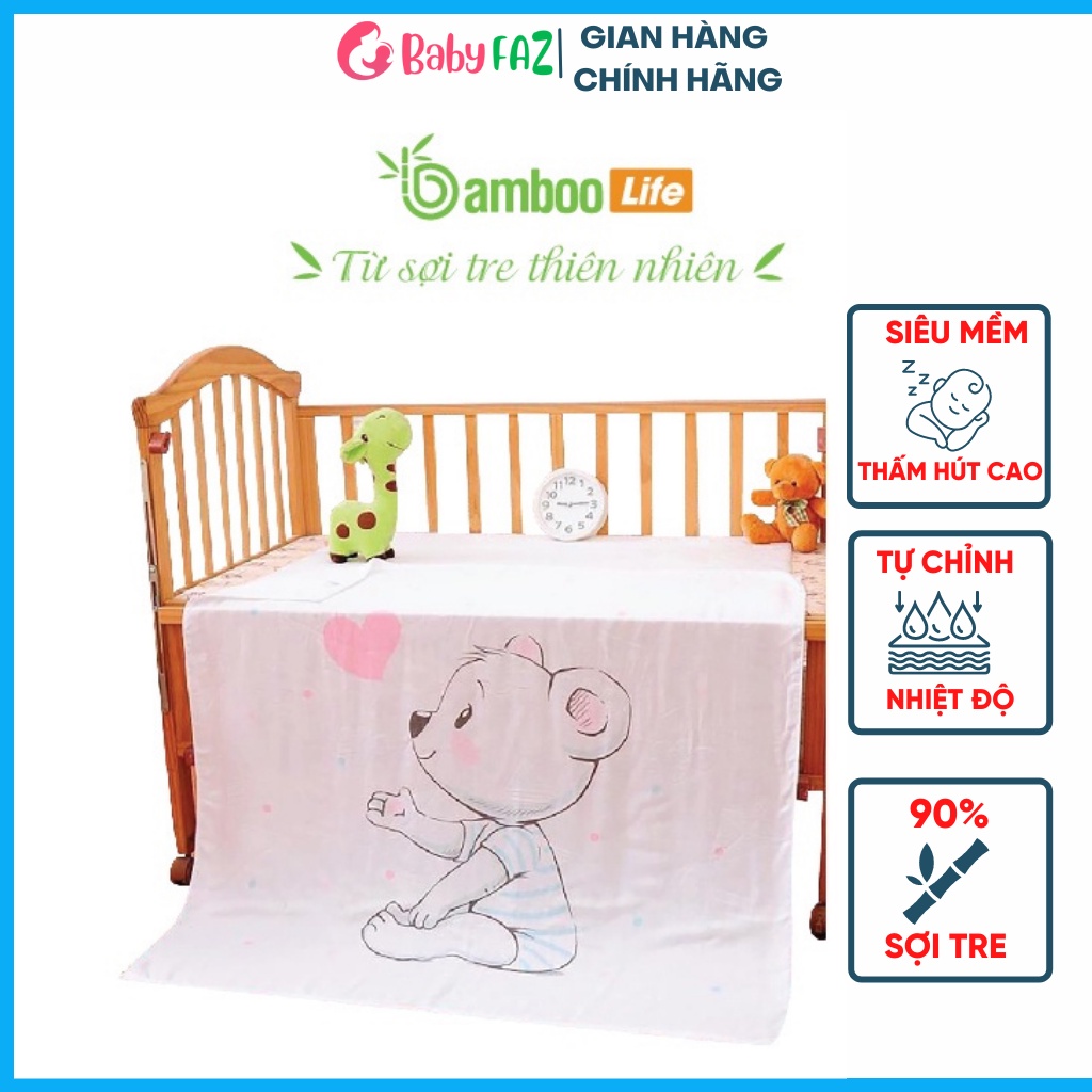 Chăn hè sợi tre Bamboo Life BL038 đũi, mền cho bé mềm mại, thoáng mát, kháng khuẩn an toàn với cả trẻ sơ sinh