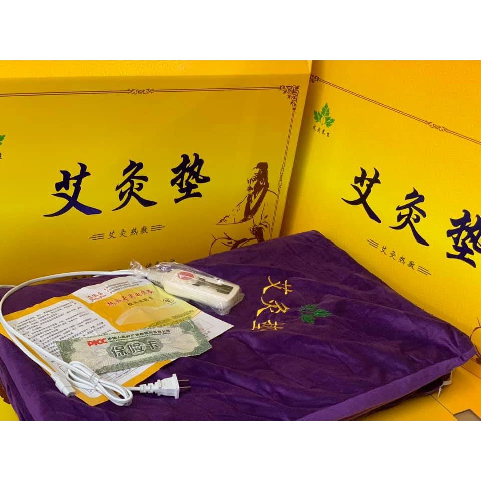 Thảm ngải cứu | Đệm sưởi ngải cứu đông y Trung Quốc, giúp thư giãn kinh mạch | Thảm Nhung