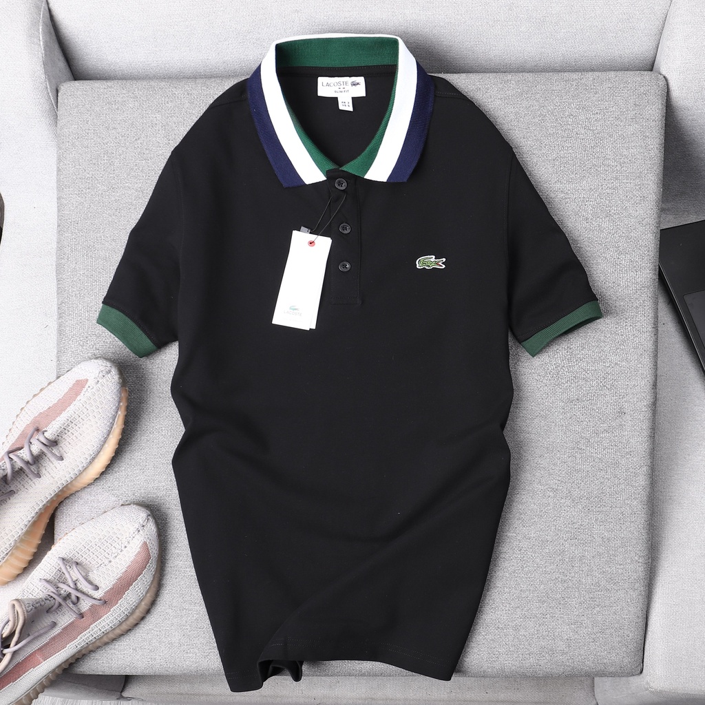 Aó polo nam LCST cổ 3 khuy,Form Slimfit,vải cotton cá sấu dư xịn co dãn 4 chiều,thấm hút mồ hôi,Hàng VNXK TH094