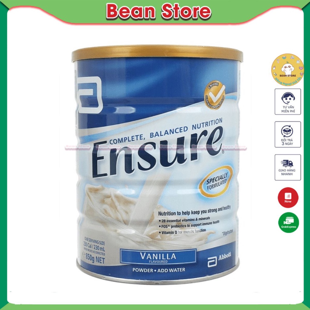 Sữa Ensure Úc 850g, Ensure Đức 400g giúp tăng cường hệ miễn dịch toàn diện cho cơ thể - 𝐁𝐞𝐚𝐧 𝐒𝐭𝐨𝐫𝐞