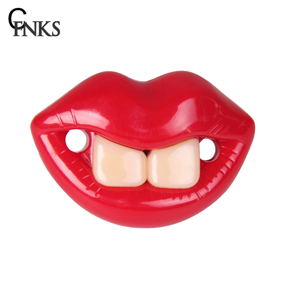 Núm ti giả hình hàm răng miệng to vui nhộn cho bé