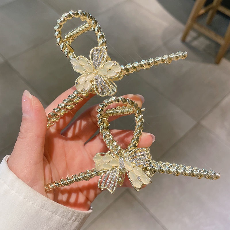 Kẹp Tóc Hình Bướm Đính Đá Cỡ Lớn Sang Trọng Cho Nữ