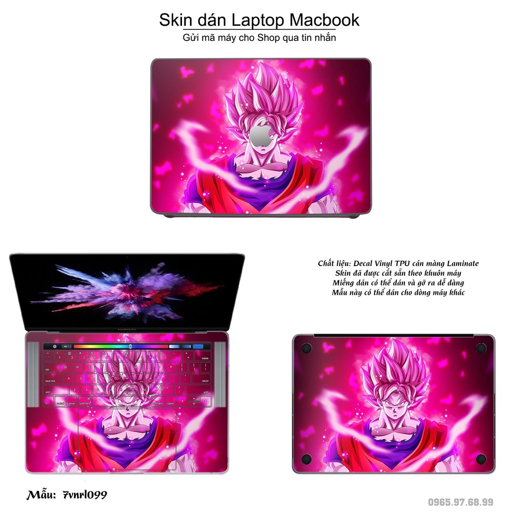Skin dán Macbook mẫu Dragon Ball (đã cắt sẵn, inbox mã máy cho shop)
