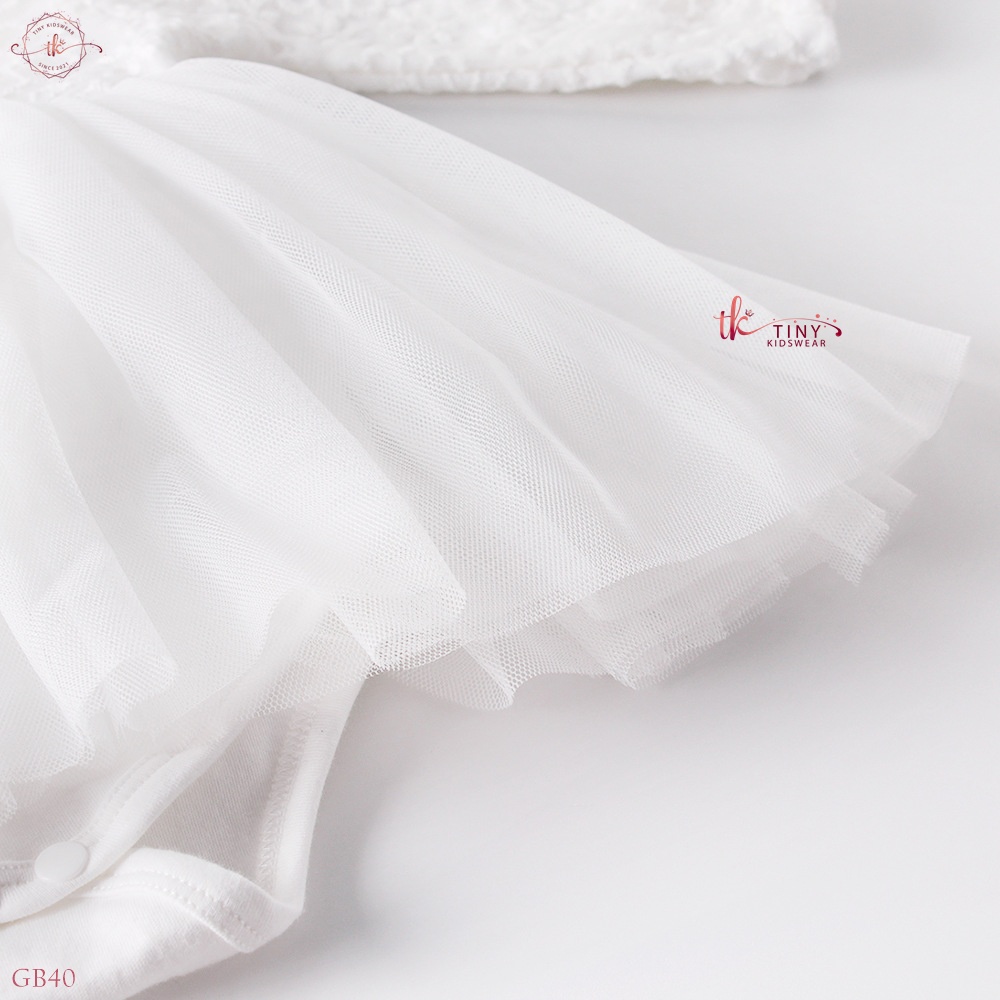 Váy Công Chúa Bé Gái Thêu Ren Xinh Xắn, Đầm Đầy Tháng, Thôi Nôi Cho Bé Gái Từ 4-12kg [GB40]
