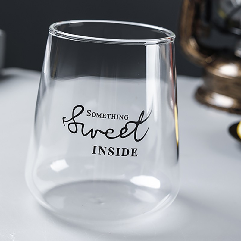 Cốc Thủy Tinh Trong Suốt In Chữ Độc Đáo | BigBuy360 - bigbuy360.vn