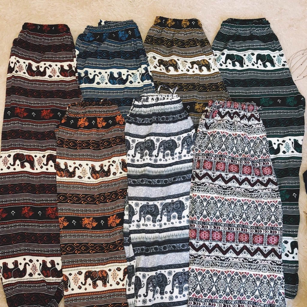 Quần bo gấu vải lanh cao cấp thổ cẩm - HV Store 287