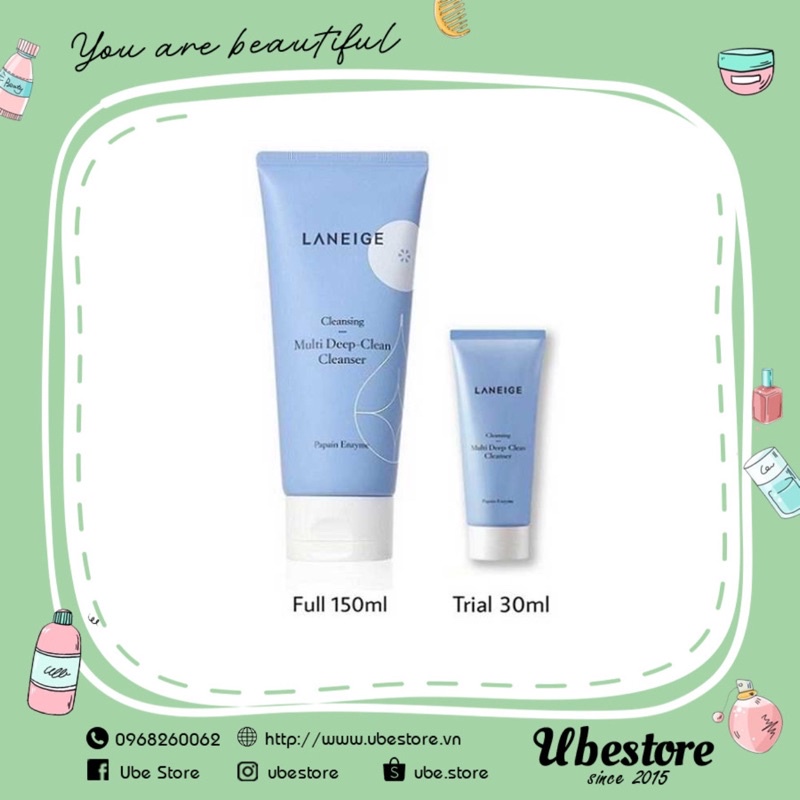 SAMPLE SỮA RỬA MẶT LANEIGE MULTI DEEP CLEAN CLEANSER 30ML #GIÁ_TỐT