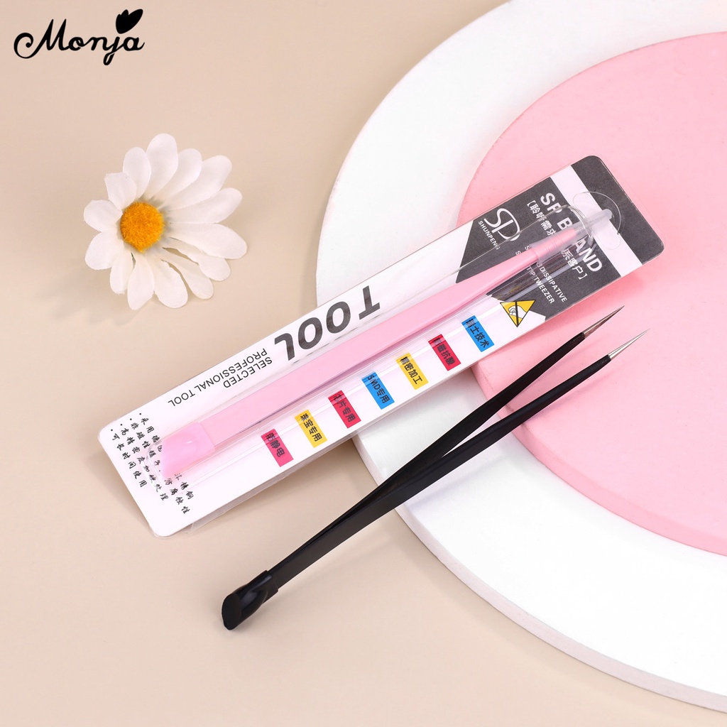 MONJA Nhíp hai đầu chuyên dùng gắn đá trang trí móng tay