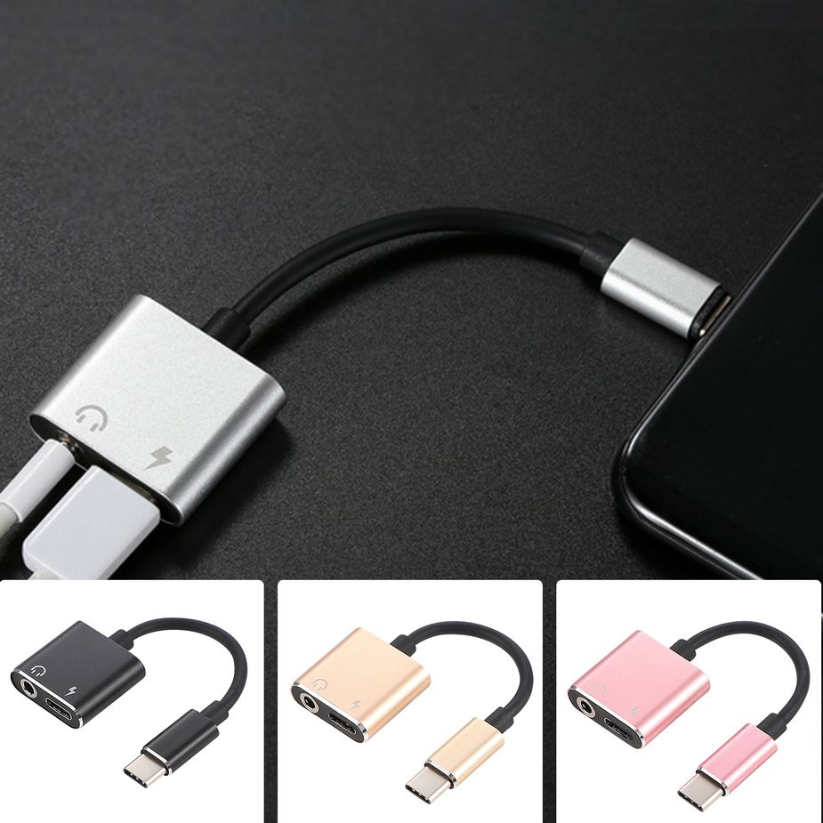 Dây Cáp Chuyển Đổi Usb C Sang Jack 3.5 Type C 2 Trong 1 Đầu Cắm 3.5mm