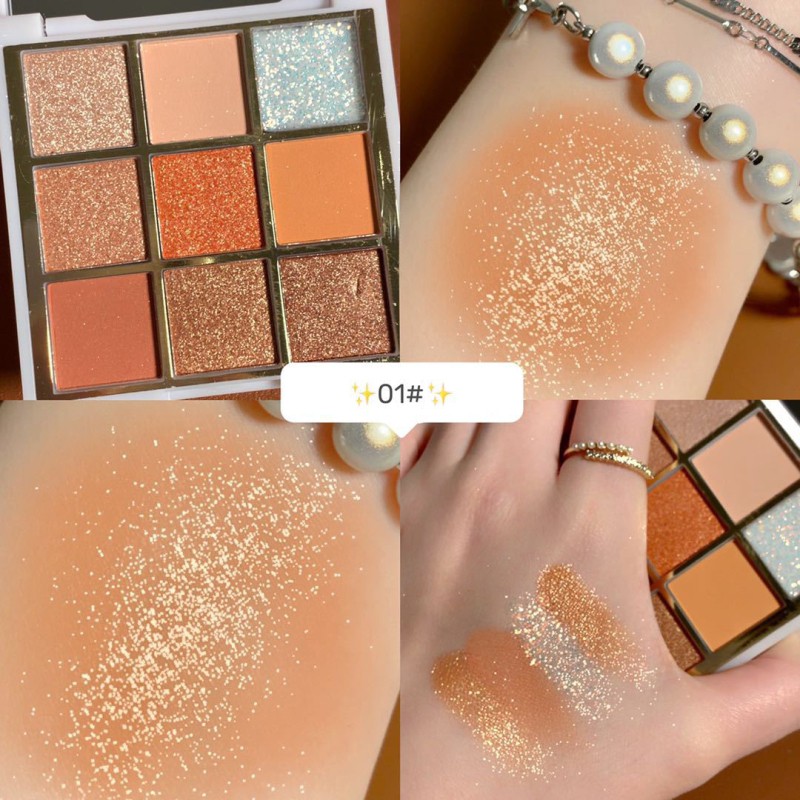 (Hàng Mới Về) Bảng Phấn Mắt Dikalu 9 Màu Lì Lấp Lánh Trang Điểm Đa Năng | BigBuy360 - bigbuy360.vn