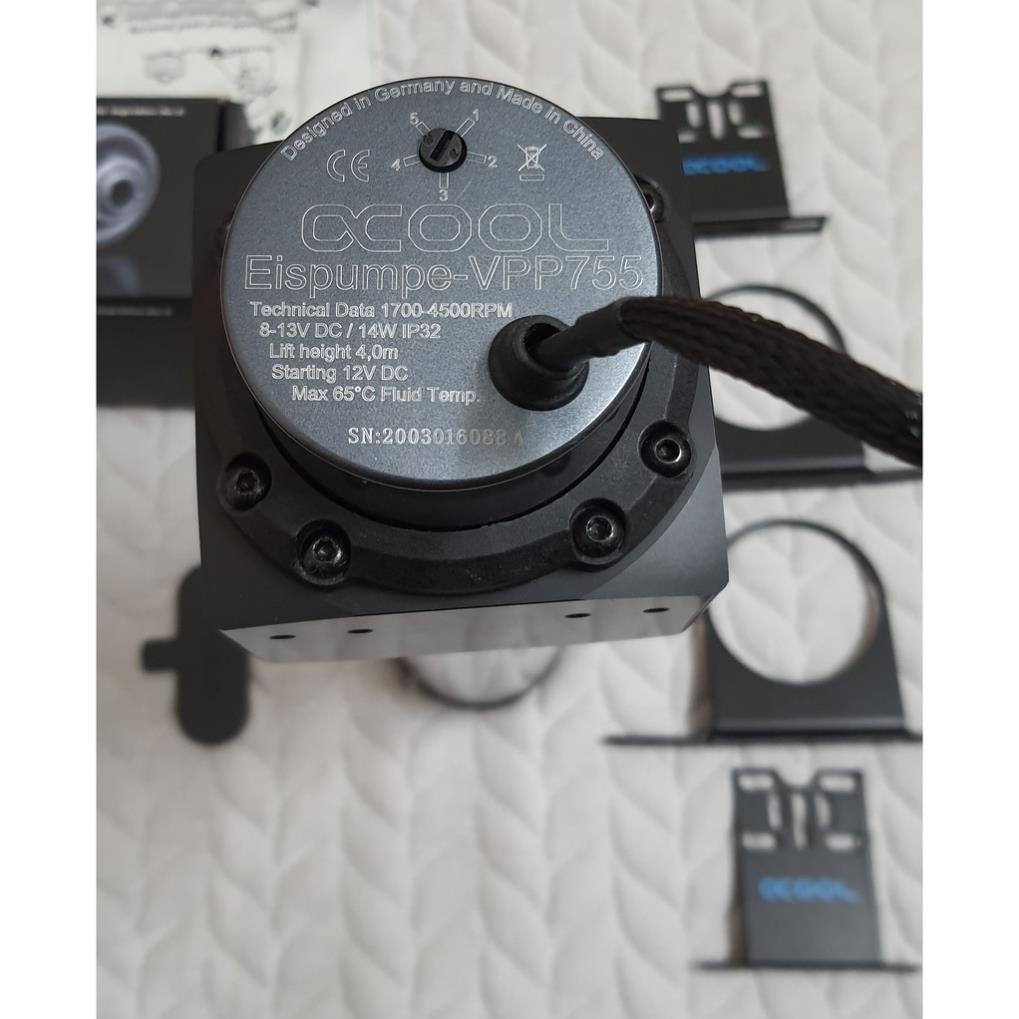 Thanh lý bộ bơm tank Alphacool Eisbecher D5 250mm Acetal reservoir, Alphacool Eispumpe VPP755