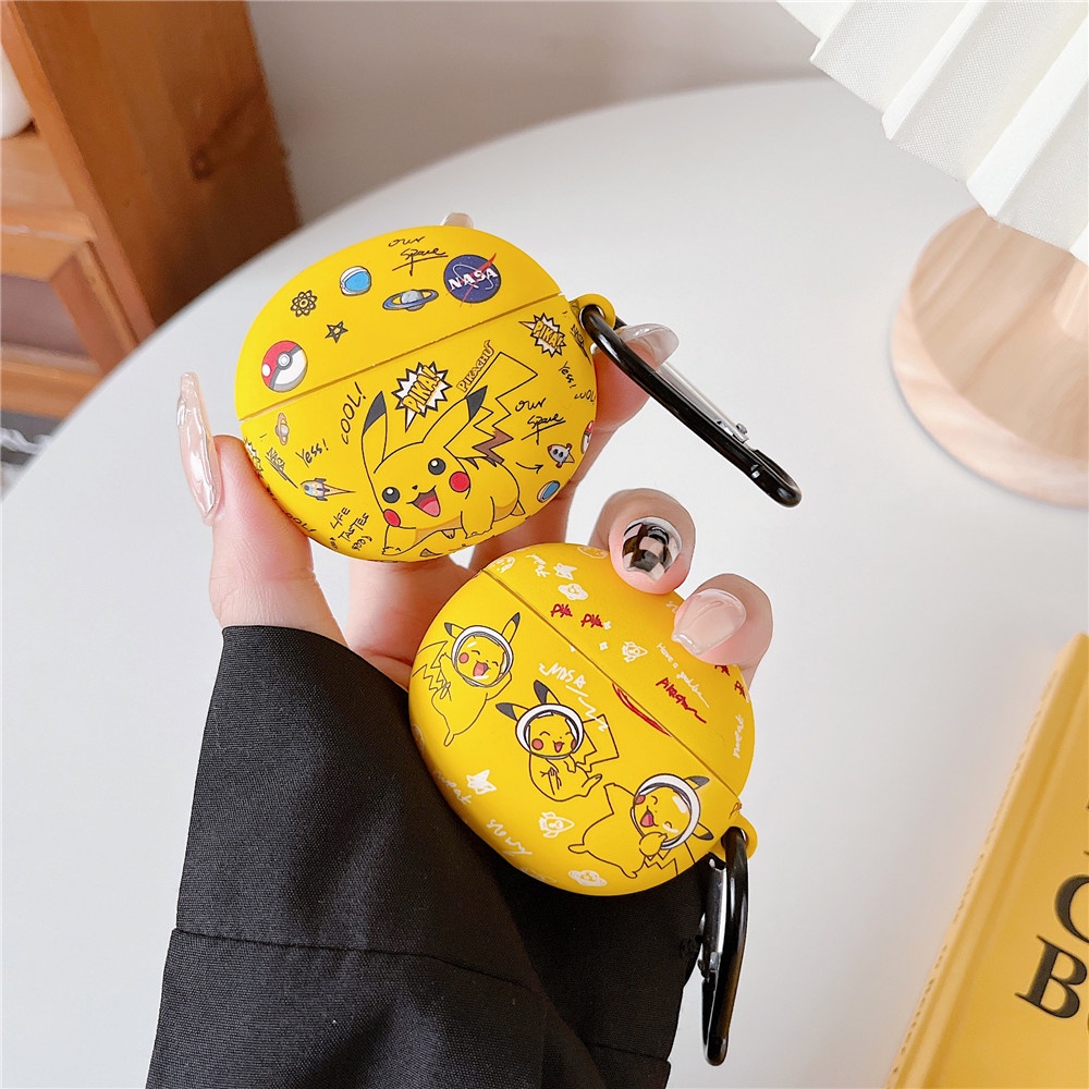 Vỏ Bọc Hộp Sạc Tai Nghe Mềm Hình Pikachu &amp; Spaceman Cho Edifier Q2