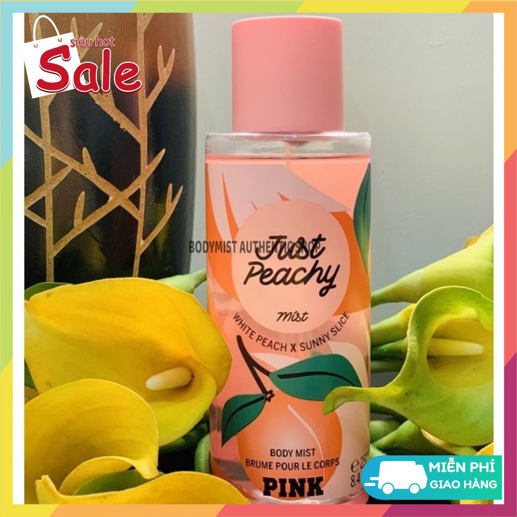 Xịt Thơm Body Mist Victoria Secret Just Peachy [𝑩𝒐𝒅𝒚𝒎𝒊𝒔𝒕 𝑨𝒖𝒕𝒉𝒆𝒏𝒕𝒊𝒄]