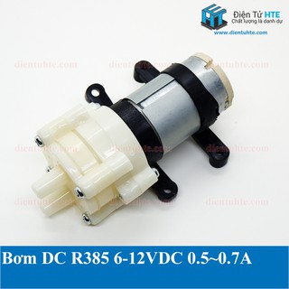 Động cơ bơm DC R385 6-12V [HTE Quy Nhơn CN2]