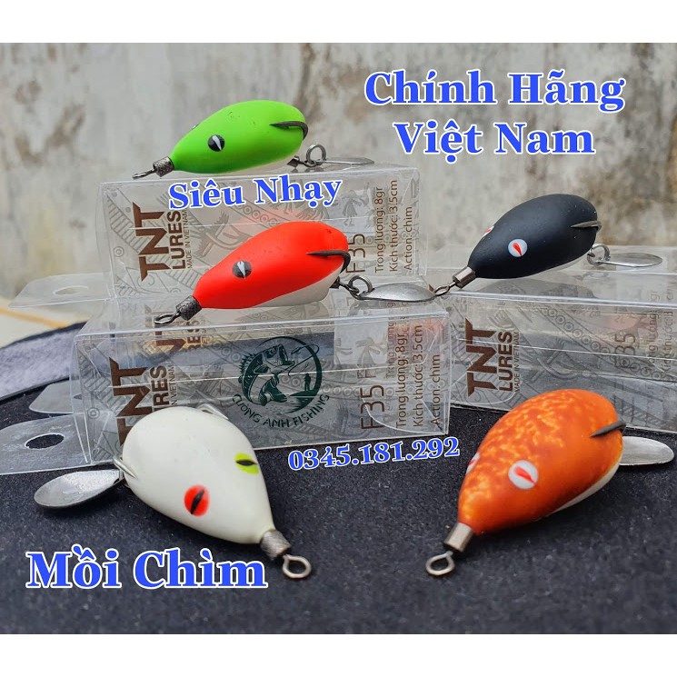 Mồi Câu Lure Nhái Hơi F35 THẾ GIỚI ĐỒ CÂU LURE 68 Mồi Nhái Hơi Chìm F35   S79