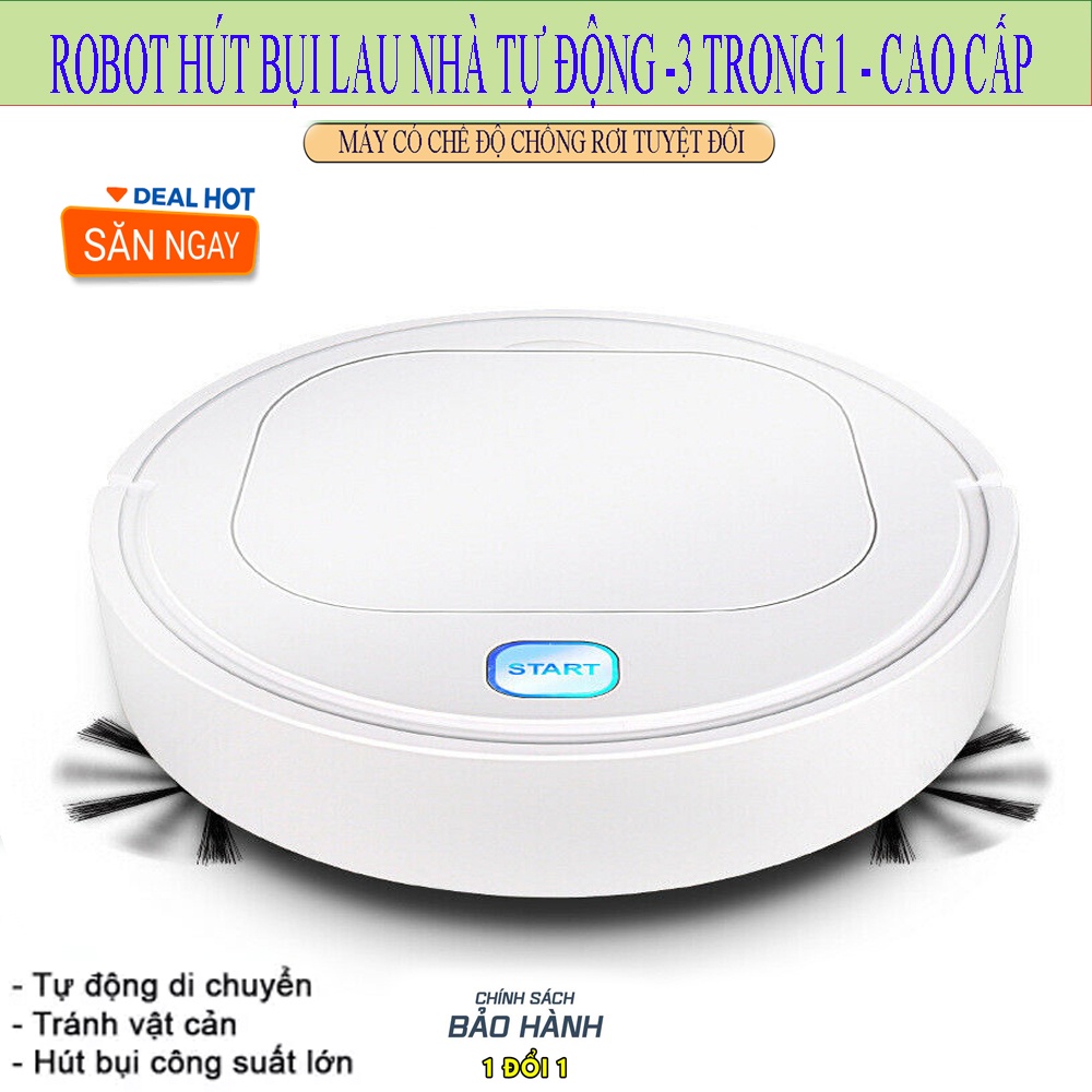 Robot hút bụi thông minh ES 28,Robot lau nhà tự động công nghệ  3 trong 1, Hút Sạch Mọi Ngóc Ngách Trong Nhà