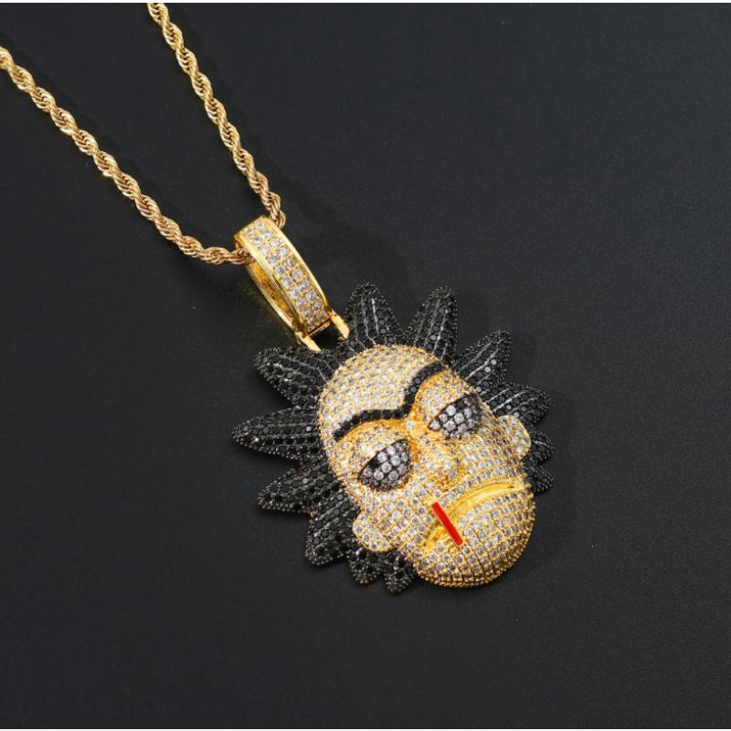 Dây chuyền mặt đá zicron phong cách hip hop cá tính sáng tạo