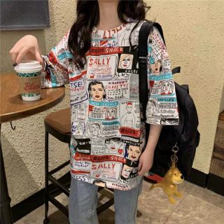 Áo phông hình cô gái ulzzang