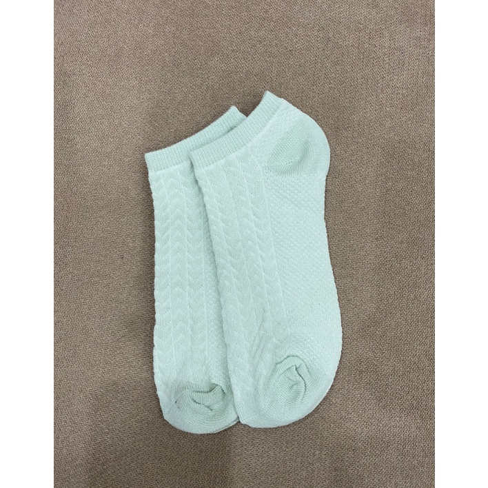 Tất nữ cổ ngắn vớ nữ chất liệu cotton màu trơn phối ren thoáng mát, thấm mồ hôi Phụ Kiện Tiên Tiên