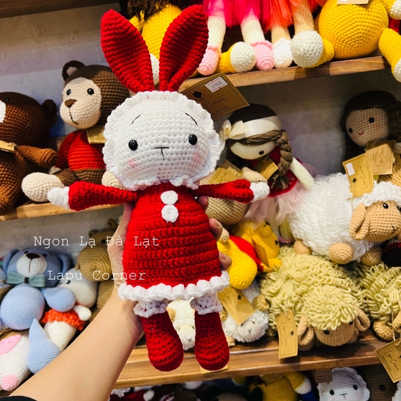 Thỏ len handmade cho bé gái, trai, Đặc Sản Ngon Lạ Đà Lạt