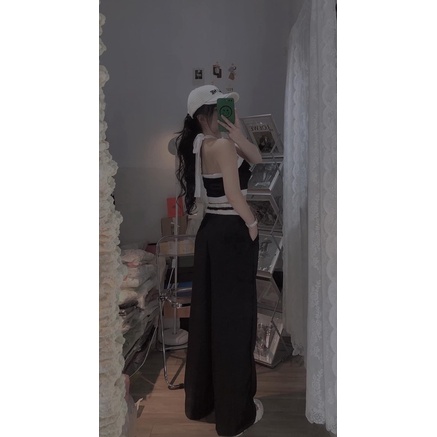 Quần Xuông Ống Rộng Cạp Cao Dây Rút Bản To  Hottrend Thời Trang Năng Động(Hàng Sẵn)