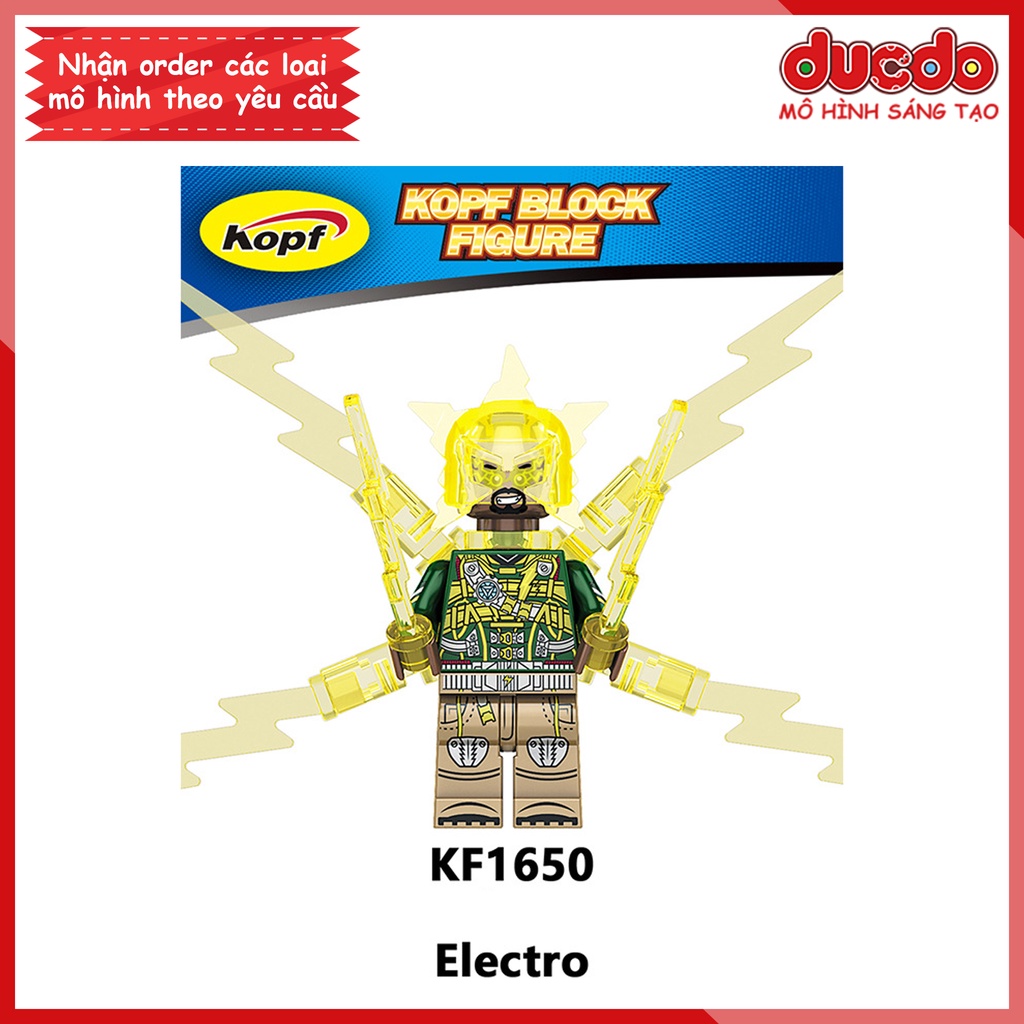 Minifigures Spider Man Vulture Lizard Sandman Electron  - Koruit KF6154