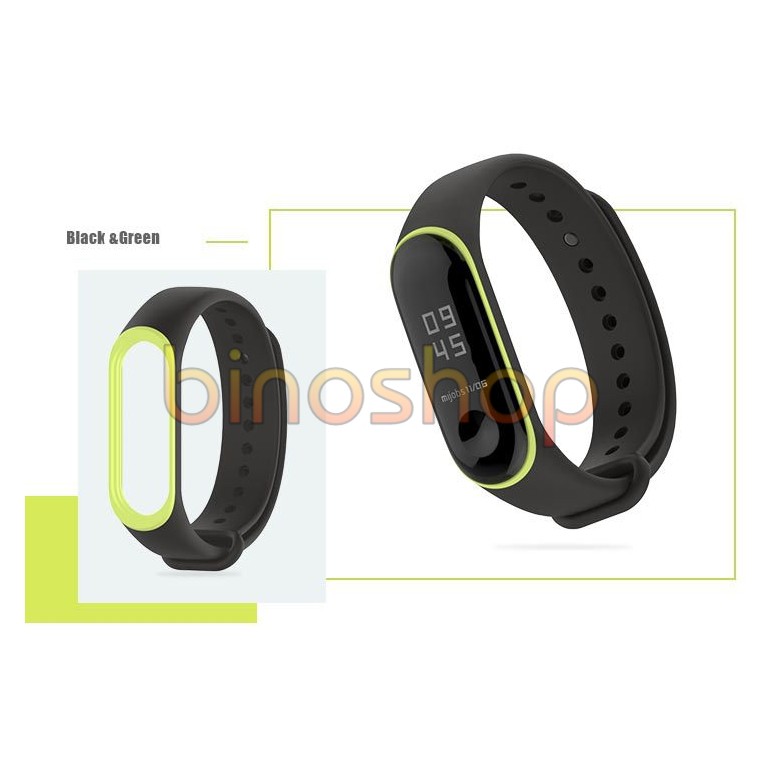 Dây đeo thay thế Xiaomi Miband 4 Viền màu - Mijobs