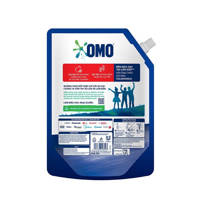 Nước Giặt Matic Cửa Trước Khử Mùi Thư Thái 2kg