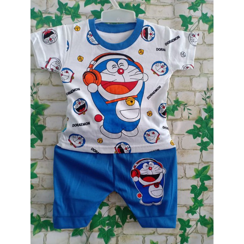 Bộ Đồ Họa Tiết Doraemon Xinh Xắn Dành Cho Bé 0-18 Tháng