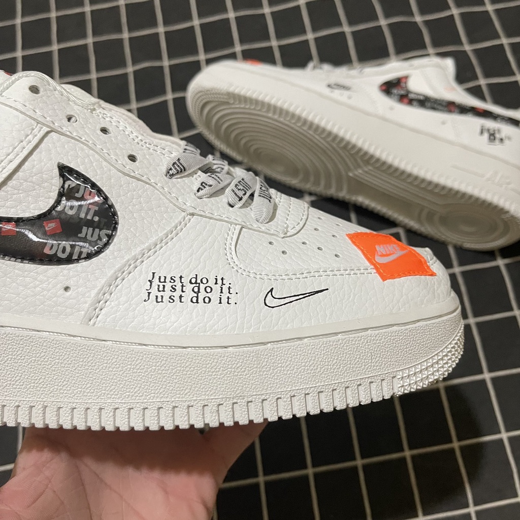 Giày AF1 just do it trắng cam cao cấp