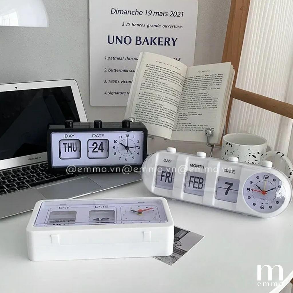 ĐỒNG HỒ BÁO THỨC ĐỂ BÀN KÈM LỊCH EMMO TWISTCAP